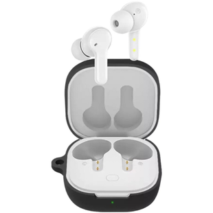 Силиконовый чехол с карабином для Xiaomi QCY T13 (на сяоми ксу т13) черный 84660 фото
