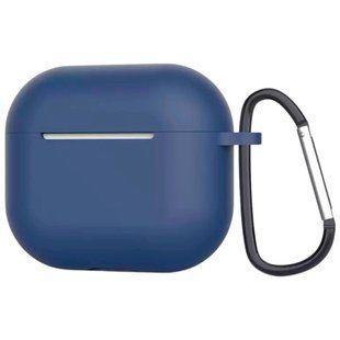 Силіконовий чохол із карабіном для AirPods 3 (2021) (на аїрбос 3) синій 084909 фото