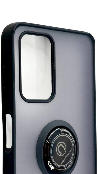TPU чохол накладка Matte Ring Magnit для ZTE Blade A72 чорний 90634 фото