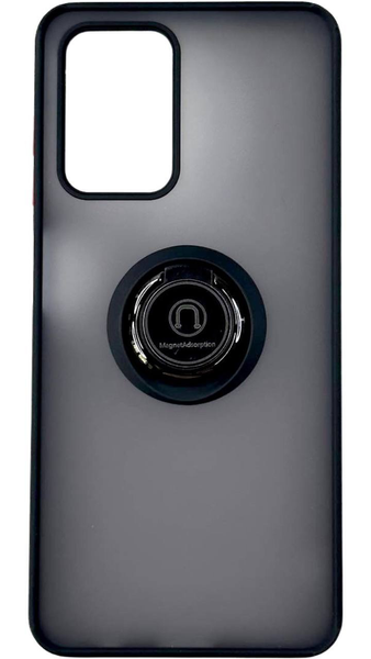TPU чохол накладка Matte Ring Magnit для ZTE Blade A72 чорний 90634 фото