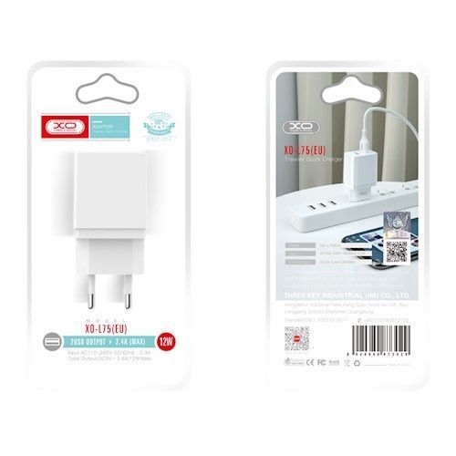 СЗУ XO L75 (2 USB 2.4 A) белый 87163 фото