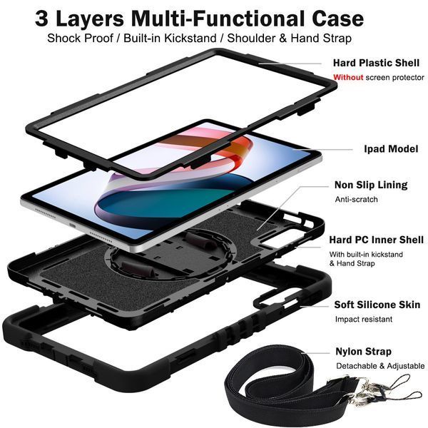Чохол Carbon Armor Cover Tablet на планшет Xiaomi Redmi Pad (10.61") / чорний 089939 фото