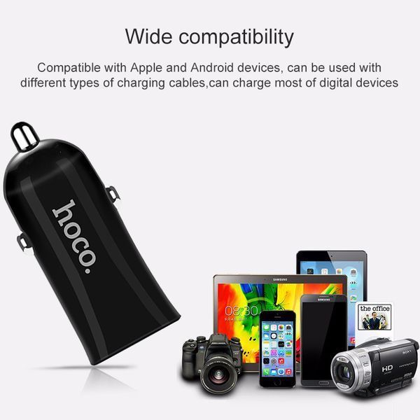 Автомобільна зарядка HOCO Z12 Elite на 2 USB (2.4 A) Micro Set (2 кольори) 51133 фото