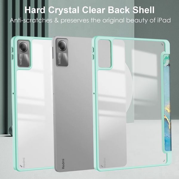 Чохол книжка Marble case на планшет Xiaomi Redmi Pad SE (11") / бірюзовий 098817 фото