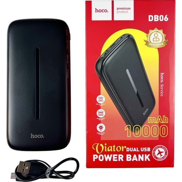 Повербанк Power Bank Hoco DB06 10000 mAh черный 086568 фото