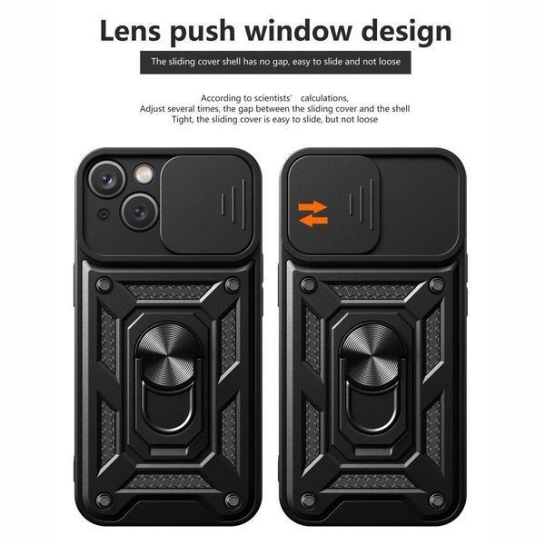PC + TPU чохол Camshield armor для iPhone 15 / синій 093647 фото