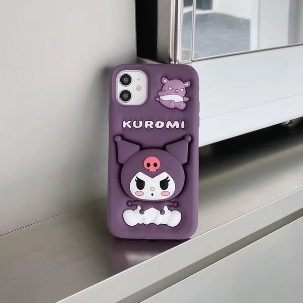 Чехол резиновый Kuromi case на iPhone 11 / фиолетовый 098099 фото
