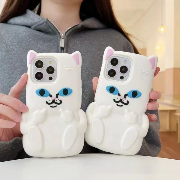 Гумовий 3D чохол для iPhone 14 Pro Max / Finger cat 098646 фото