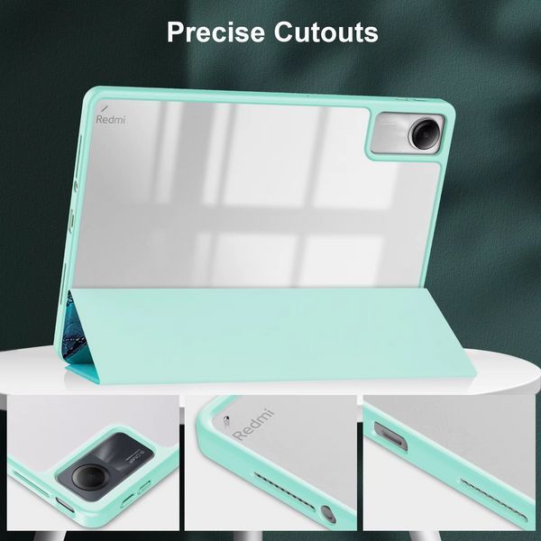 Чохол книжка Marble case на планшет Xiaomi Redmi Pad SE (11") / бірюзовий 098817 фото