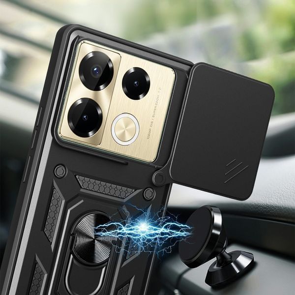 PC + TPU чохол Camshield armor для Infinix Note 40 Pro / чорний 097081 фото