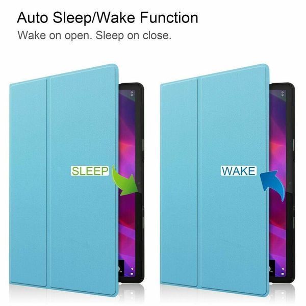 Шкіряний чохол книжка Crazy Horse для Lenovo Yoga Tab 11 блакитний 093964 фото