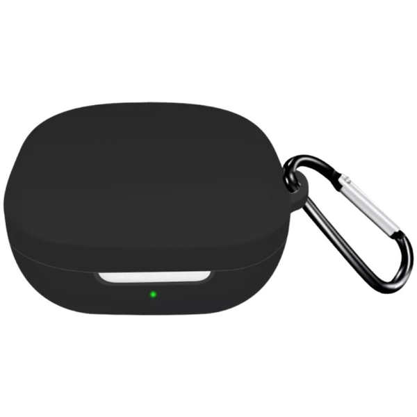 Силиконовый чехол с карабином для Xiaomi QCY T13 (на сяоми ксу т13) черный 84660 фото