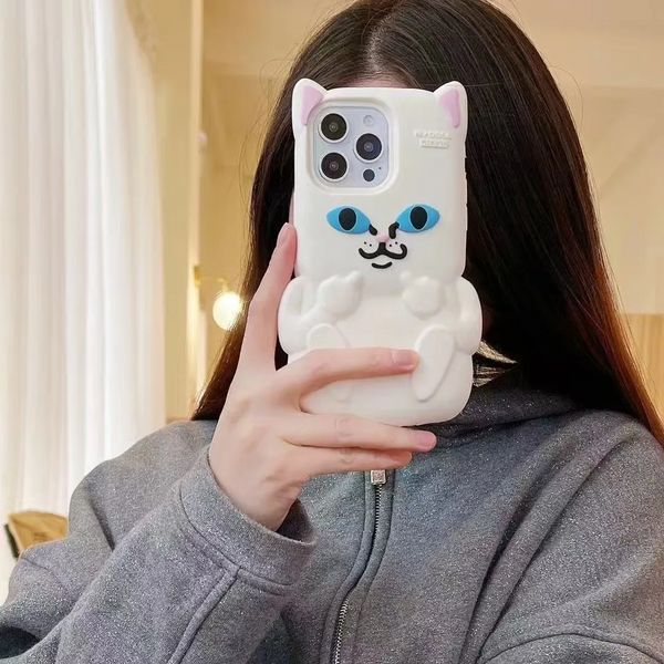 Гумовий 3D чохол для iPhone 14 Pro Max / Finger cat 098646 фото