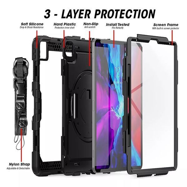 PC + TPU чехол Armor Cover Tablet на iPad Pro 13 (2024) / черный 097532 фото