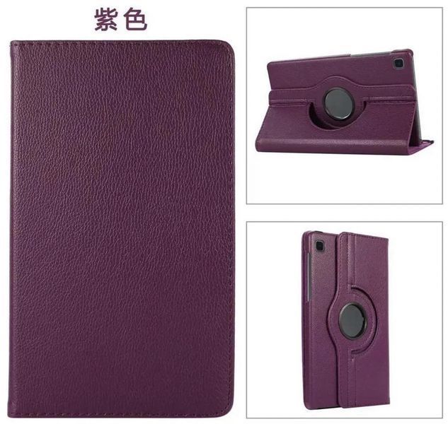 Кожаный чехол книжка 360 для Samsung Galaxy Tab A7 Lite 8.7" (T220 / T225) / баклажановый 087766 фото