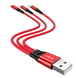 Універсальний кабель HOCO X47 3in1 на Micro-usb, Lightning, Type-C (0.25m) (3 кольори) 84183 фото 5