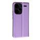 Кожаный чехол книжка Fibra case на Xiaomi Redmi Note 13 Pro Plus (5G) / фиолетовый 095883 фото 2