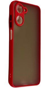 TPU чехол накладка Matte Color Case для Realme 10 4G красный 92647 фото