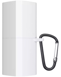 Силіконовий чохол з карабіном для Huawei Freebuds Lipstick (на хуаяві літістик) білий 86216 фото
