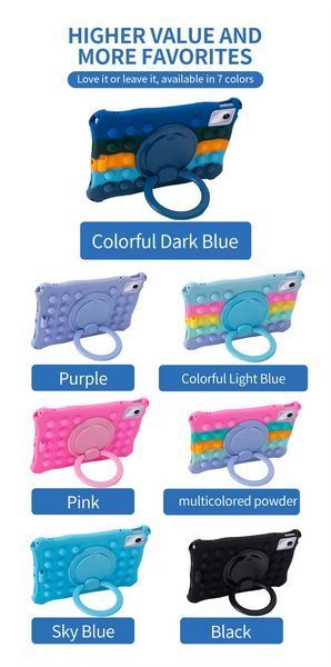 Чехол Pop it case на планшет Lenovo Tab K11 2024 (11") / colorful light blue 098394 фото