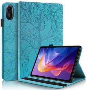 Чехол книжка Wood book на планшет Xiaomi Redmi Pad 2 (11") / голубой 099986 фото