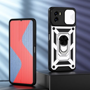 PC + TPU чохол Camshield armor для Vivo Y15s / сріблястий 89488 фото
