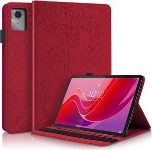 Чехол книжка Wood book для Lenovo Tab M11 (11") / красный 095641 фото