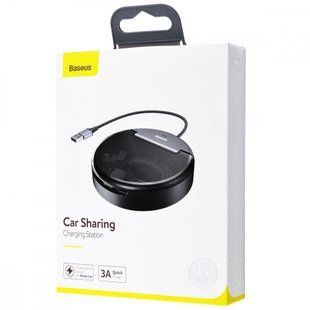 USB кабель Baseus Car Sharing Station 3-in-1 Cable (черный и красный) 80635 фото