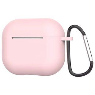 Силіконовий чохол із карабіном для AirPods 3 (2021) (на аїрбос 3) рожевий 084910 фото