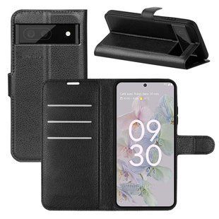 Чехол книжка Lichee для Google Pixel 6a черный 089839 фото
