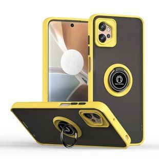 TPU чехол накладка Matte Ring Magnit для Motorola G32 желтый 094803 фото