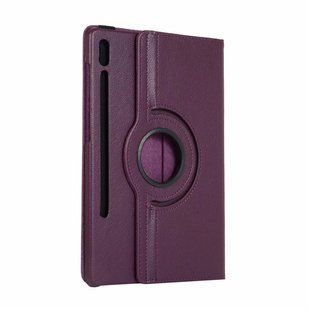 Кожаный чехол книжка 360 для Samsung Galaxy Tab S9 Plus (12.4") / фиолетовый 091140 фото