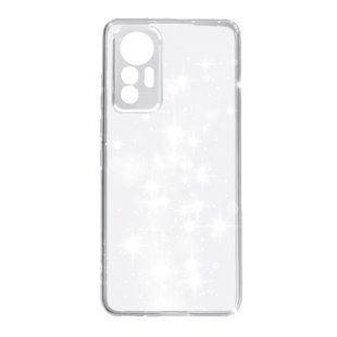 Чехол силиконовый прозрачный для Xiaomi 12 Lite (на сяоми 12 лайт) с блёстками 086769 фото
