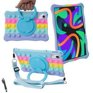 Чехол Pop it case на планшет Lenovo Tab K11 2024 (11") / colorful light blue 098394 фото