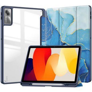 Чохол книжка Marble case на планшет Xiaomi Redmi Pad SE (11") / блакитний 098818 фото