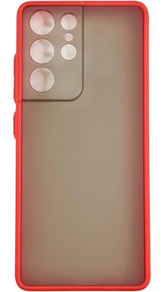 TPU чохол накладка Matte Color Case для Samsung Galaxy S21 Ultra червоний 092197 фото