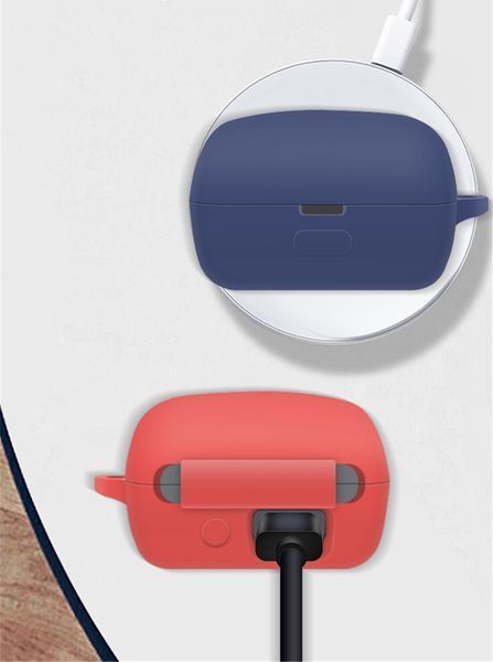Силіконовий чохол із карабіном для Sony LinkBuds WFL900 чорний 89641 фото