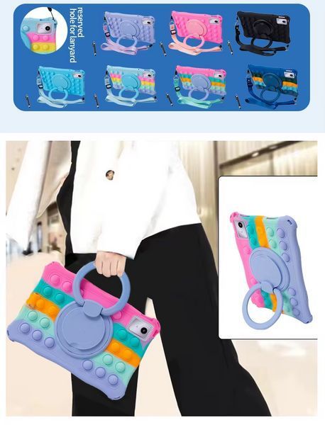 Чехол Pop it case на планшет Lenovo Tab K11 2024 (11") / colorful light blue 098394 фото