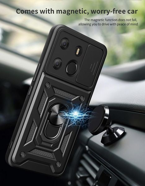 PC + TPU чохол Camshield armor для Tecno Spark Go 2023 / червоний 089286 фото