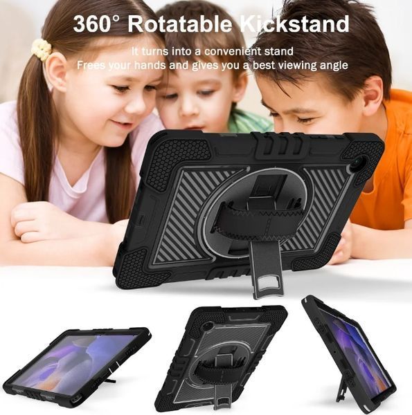 PC + TPU чехол Carbon Armor Tablet на планшет Samsung Galaxy Tab A9 Plus (11") / черный 095977 фото