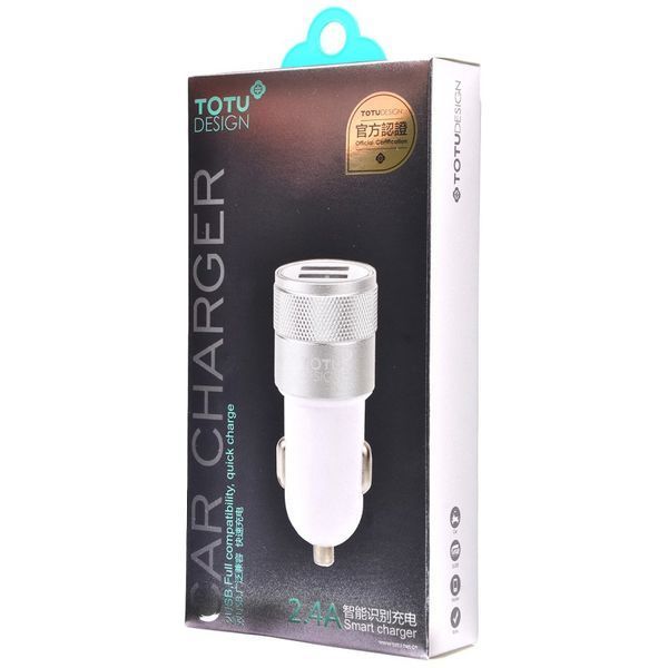 Автомобильная зарядка Totu СС03 2.4A 2USB ( 4 цвета) 16412 фото