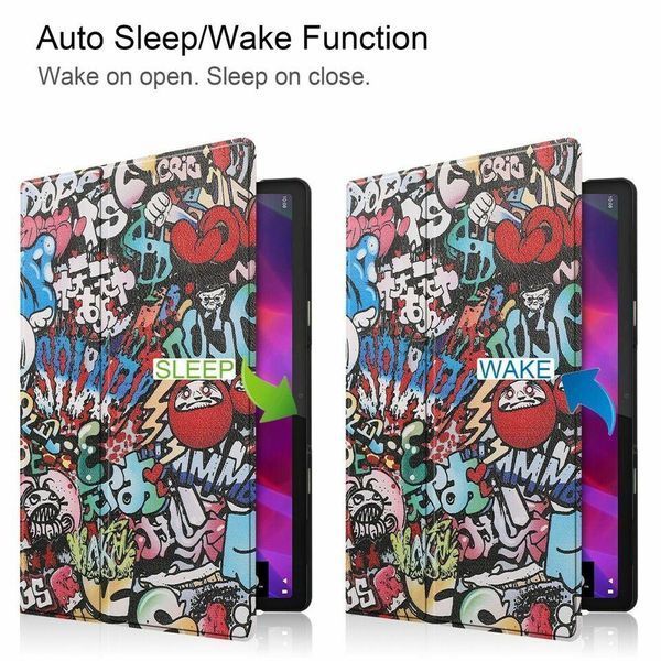Шкіряний чохол книжка Crazy Horse для Lenovo Yoga Tab 11 graffiti 093965 фото