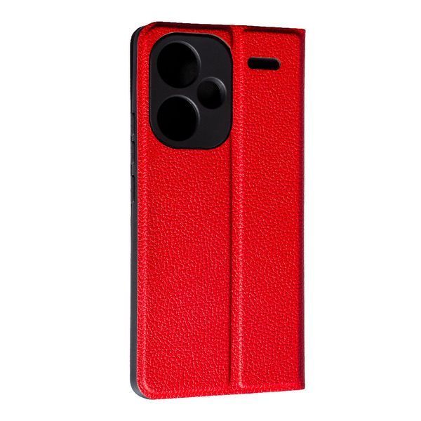 Шкіряний чохол-книжка Fibra case на Xiaomi Redmi Note 13 Pro Plus (5G) / червоний 095884 фото
