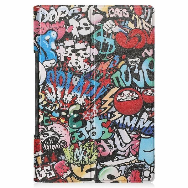 Шкіряний чохол книжка Crazy Horse для Lenovo Yoga Tab 11 graffiti 093965 фото