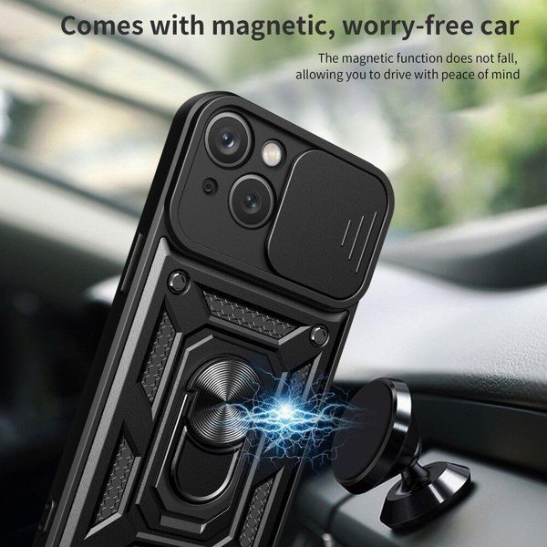 PC + TPU чохол Camshield armor для iPhone 15 / червоний 093648 фото