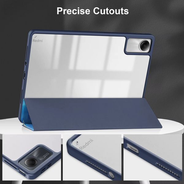 Чехол книжка Marble case на планшет Xiaomi Redmi Pad SE (11") / голубой 098818 фото