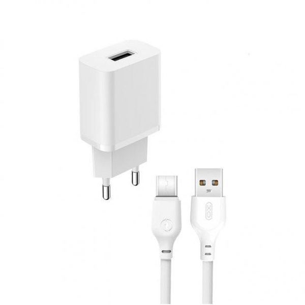 СЗУ XO L99 + кабель Type-C (1 USB 2.4 A) белый 87164 фото