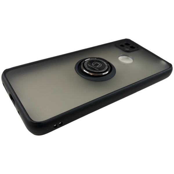 TPU чохол накладка Matte Ring Magnit для Xiaomi Redmi 10A (наредмі 10а) чорний 085629 фото