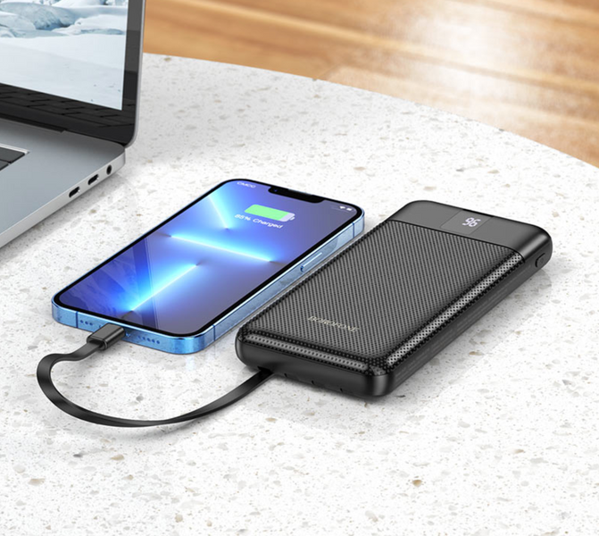 Повербанк Power Bank Borofone BJ20 10000 mAh черный и белый 086569 фото