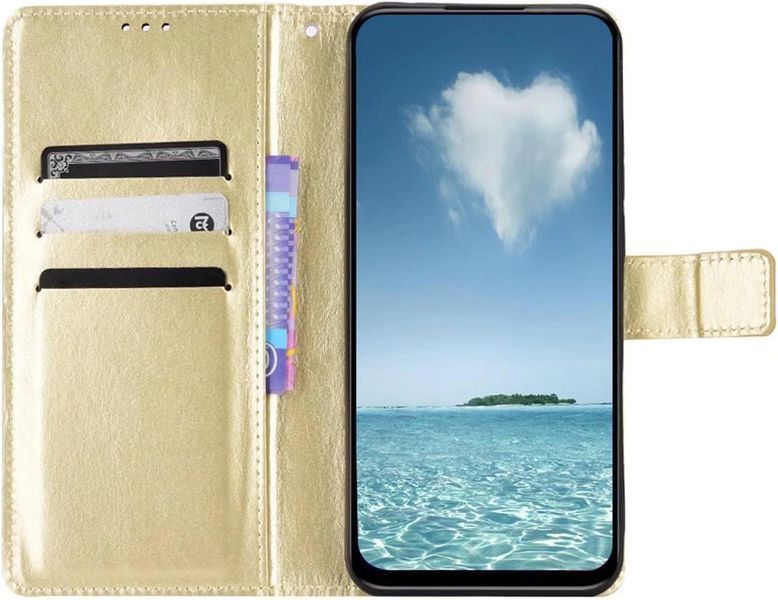 Чохол книжка Book case для ZTE Blade V50 Design золотистий 094919 фото